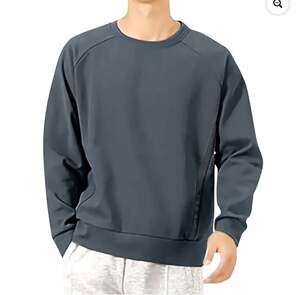 Quiksilver Edition Grey 100% Cotton Raglan Crewneck Sweatshirt